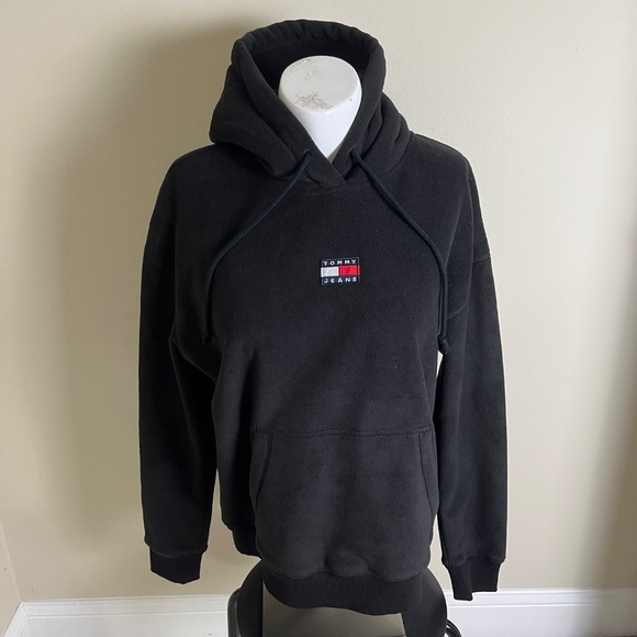 NWT TOMMY HILFIGER Black Fleece Hoodie - Picture 1 of 9